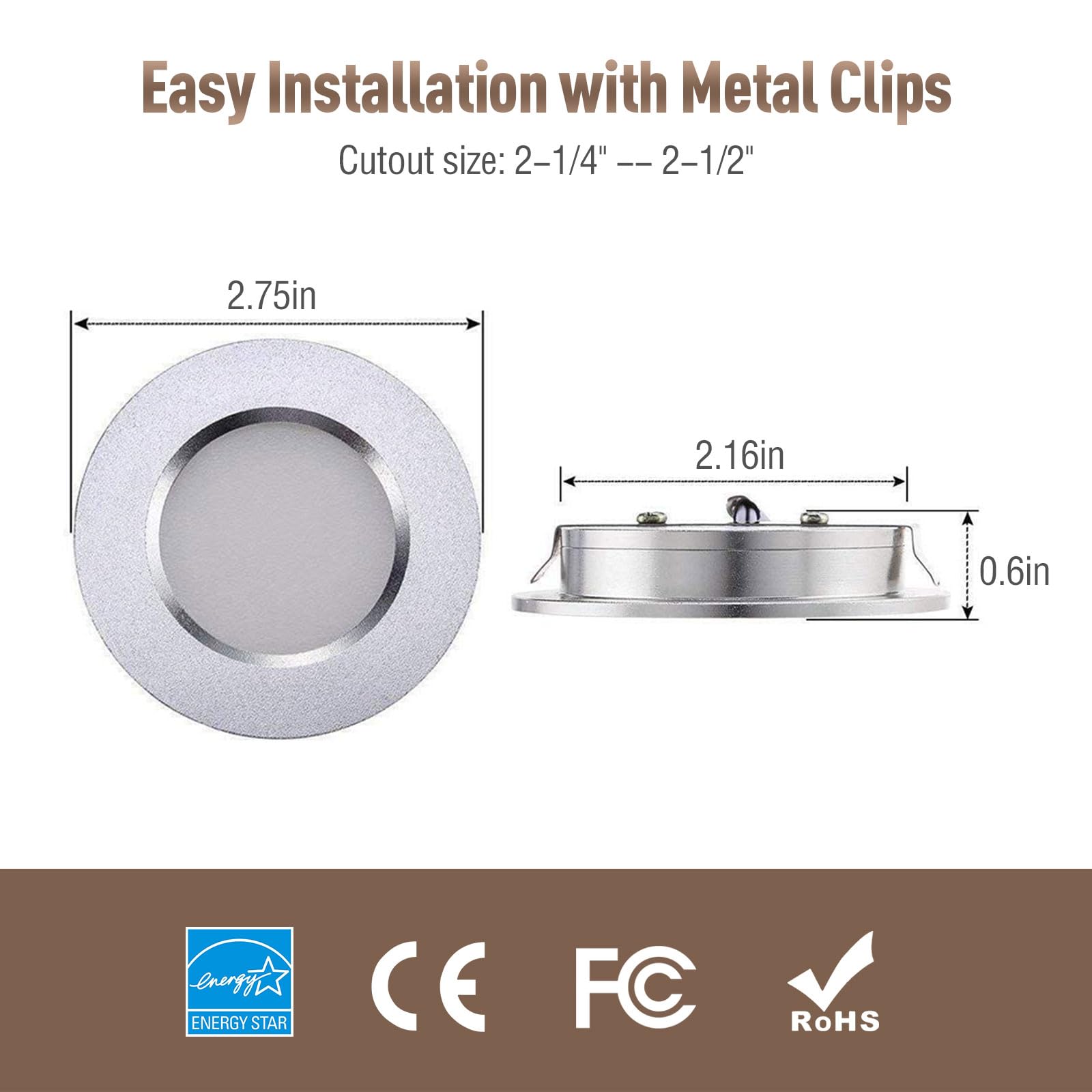 Aloveco 12V Rv Interior Lights, 12V Led Lights For Rv 2700-6000K 12V Recessed Lights Remote Control Dimmable Waterproof Camper I