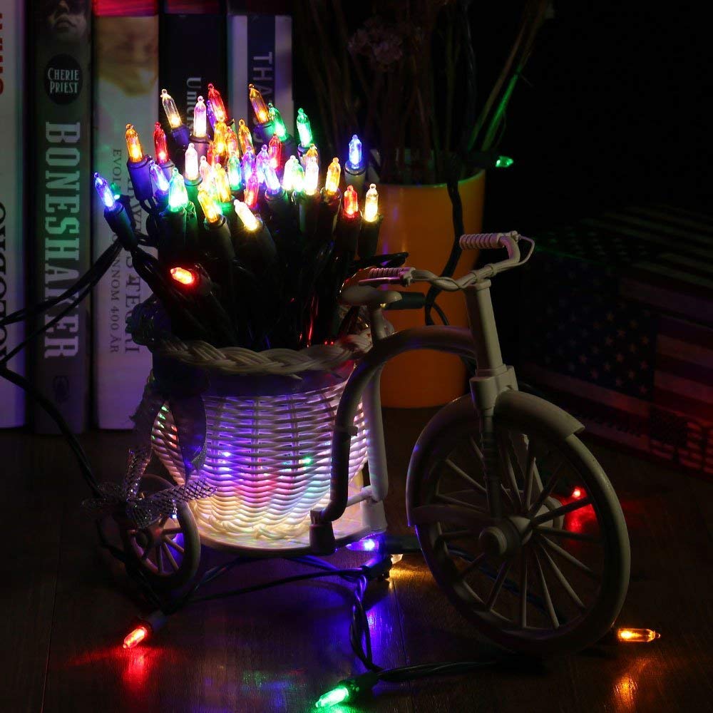 Brizled LED Christmas Lights, 100 Mini String Lights, 33ft, Multicolor, UL Certified for Indoor/Outdoor Use