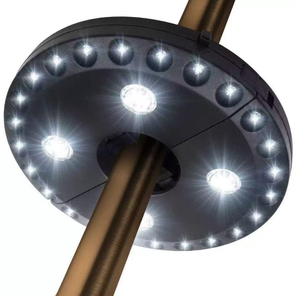 HFLYJPYW Patio Umbrella Light 3 Brightness Modes Cordless 28 LED Lights-4 x AA Battery Operated,Umbrella Pole Light for Patio Um