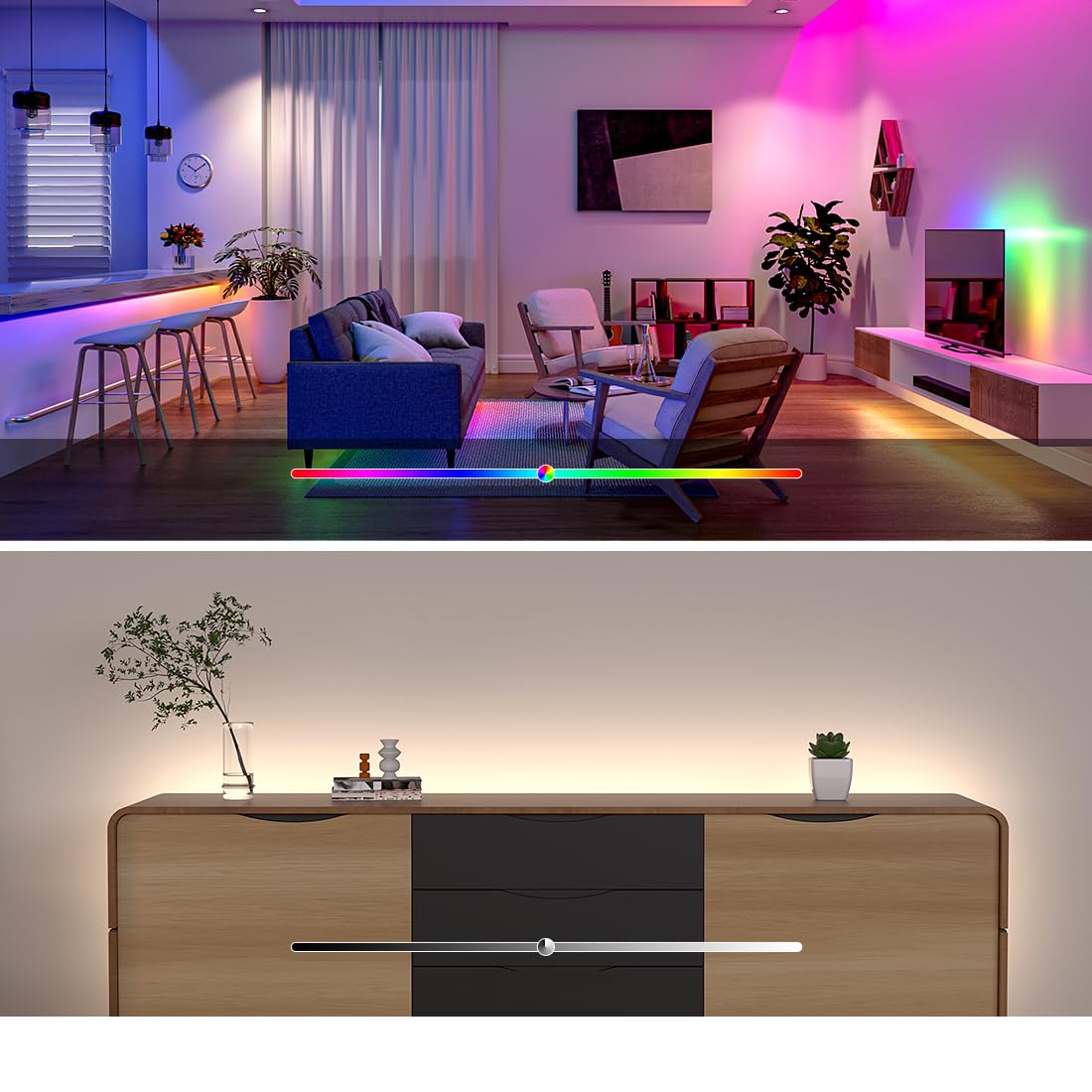 Btf-Lighting Fcob Ip66 Cob Led Strip Ws2814 Ic Rgbw 4000K 2X16.4Ft Total 32.8Ft 784Led/M Dc24V Flexible High Density Light 10Mm Width For Indoor Decor(No Adapter Or Controller)