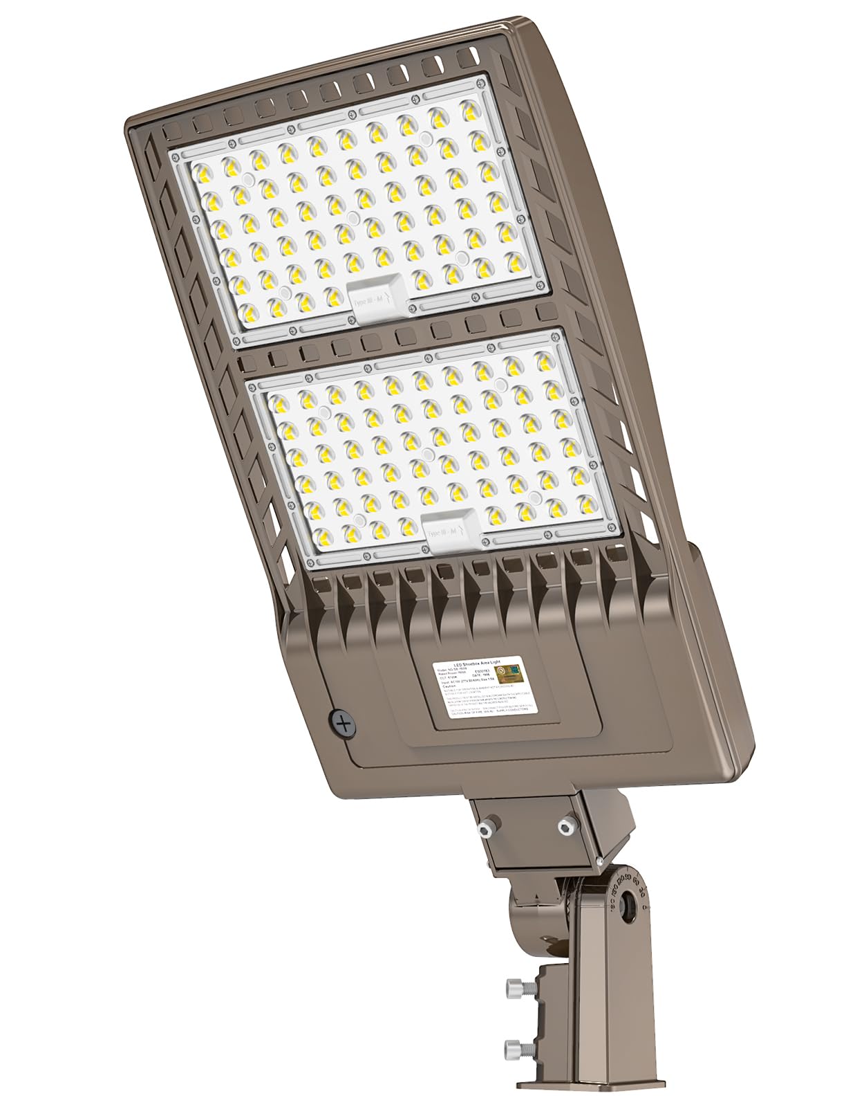 480 Volt 320W Led Parking Lot Light 48 000Lm  Dlc Ul Listed Industrial Grade Led Shoebox Parking Pole Light 5000K Ip65 Waterproof Outdoor Commercial Area Lighting With Slip Fitter 277-480Vac