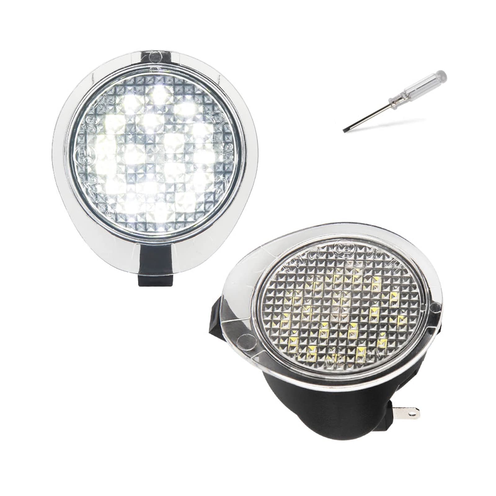 Mbuydiy Led Side Mirror Puddle Lights Lamp Compatible With 2007-2020 Tundra 2008-2020 Sequoia 6000K White, Pack Of 2