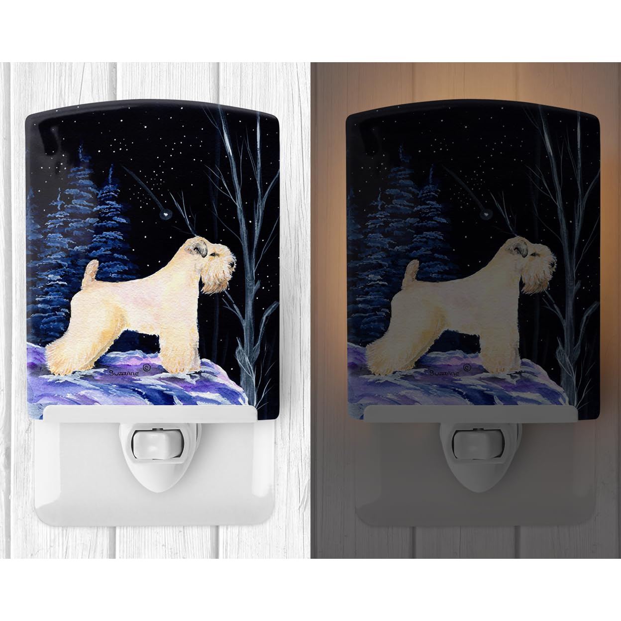 Carolines Treasures Night Light, SS8386CNL, Ceramic, 6x4x3in, Multicolor, UL-Certified, Ideal for Bedroom, Bathroom, Nursery, Kitchen