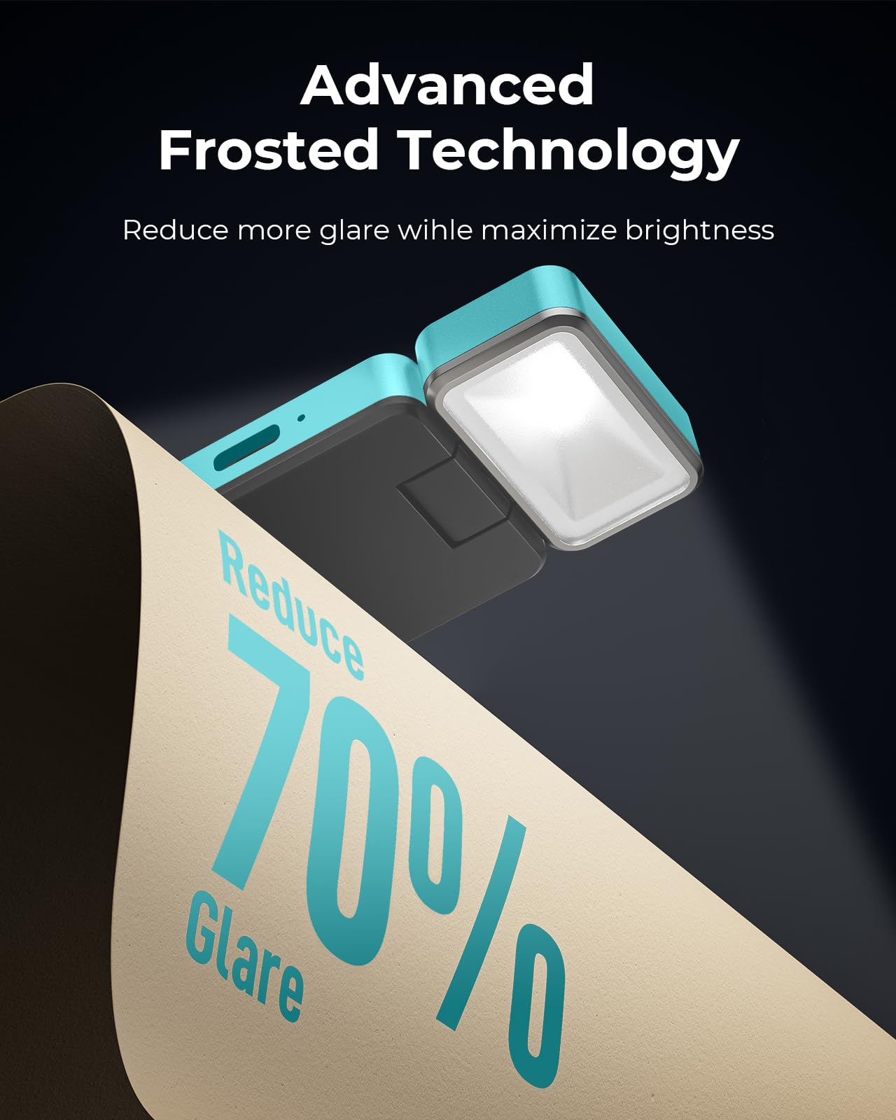 86Lux Book Light, Rechargeable Clip-On Led Reading Light For Bed & Night Use - 3 Color Temperatures With Stepless Dimming, Ultra