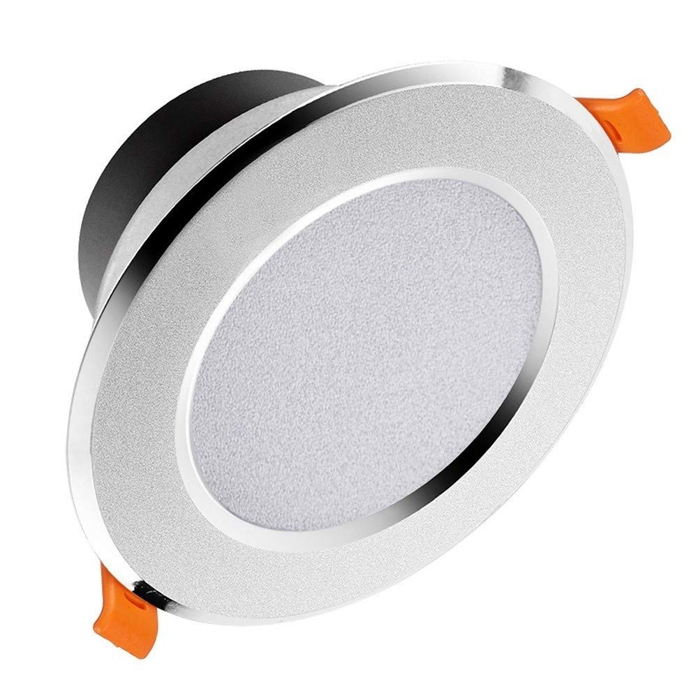OZZKI Recessed 5/7/12W Dimmable LED Downlight Recessed Ultra Slim Three-Color Dimming Round Aluminum Embedded Ceiling Panel Ligh