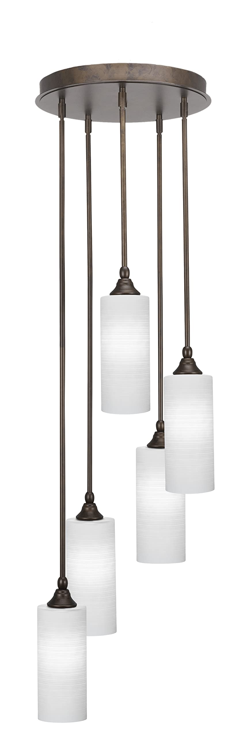 Empire 5 Light Cluster Pendalier in Bronze Finish (2145-BRZ-4091)