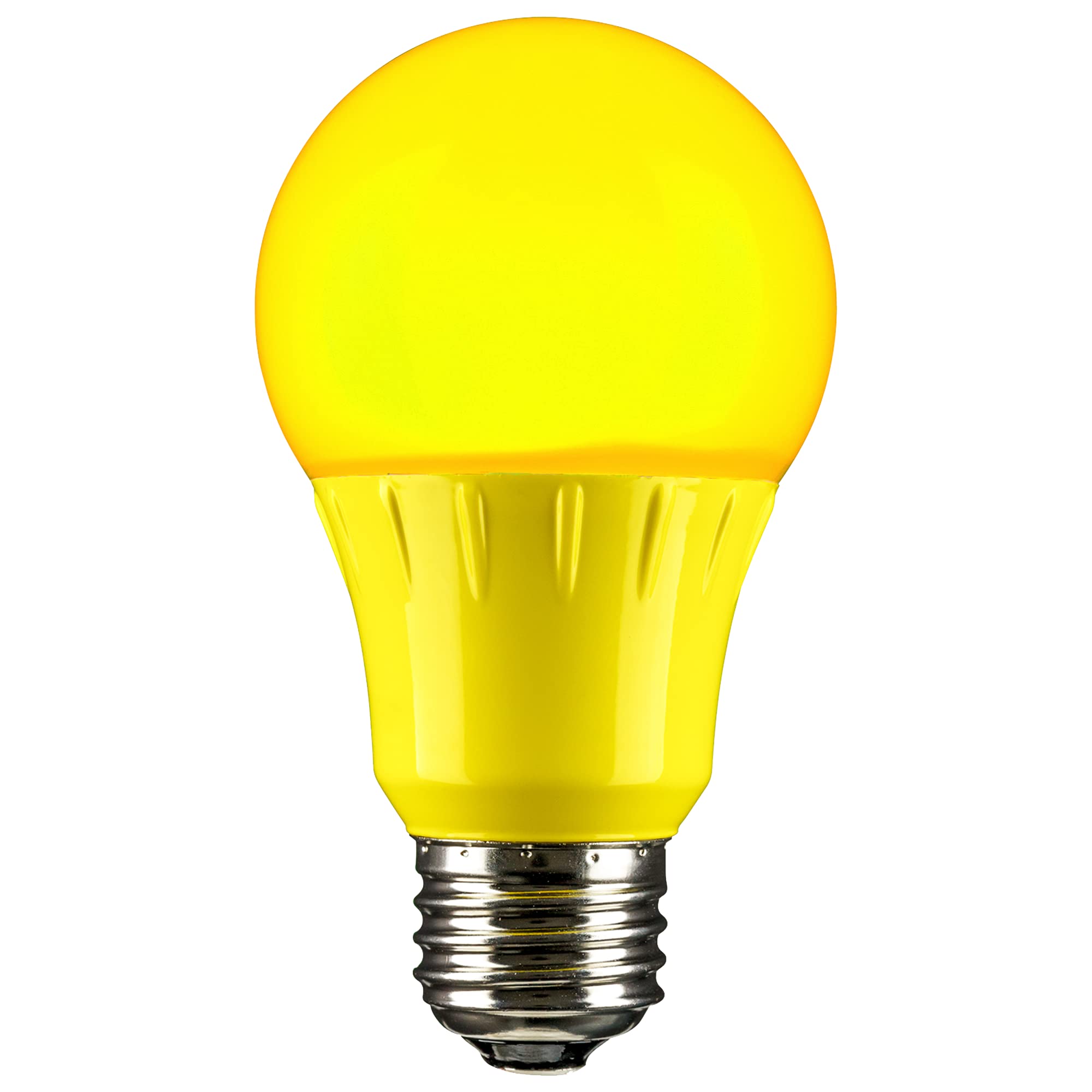 Sunlite 80144 LED A19 Colored Light Bulb, 3 Watts (25w Equivalent), E26 Medium Base, Non-Dimmable, UL Listed, Party Decoration, Holiday Lighting, 1 Count, Yellow