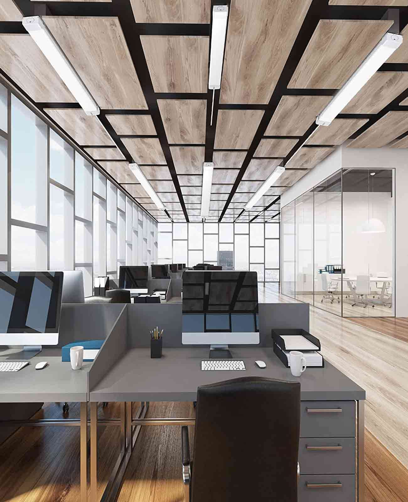 Wnsnou 2 Pack Plug In Light, 4Ft Led Shop Light, Ip66 Waterproof And Linkable Led Tube Light, 36W Light With Plug In Cord, 5000K