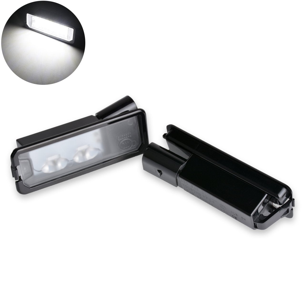 Natgic Dc12V White Car Led License Plate Light Used For Vw/Golf Mk4 Mk6 Mk7/Porsche/Polo Aw 6R/Passat B7 Cc Scirocco 35D 943 021 Universally Led Driving Lamp,Rv Camper Lamp Boat Lamp(Pack Of 2)