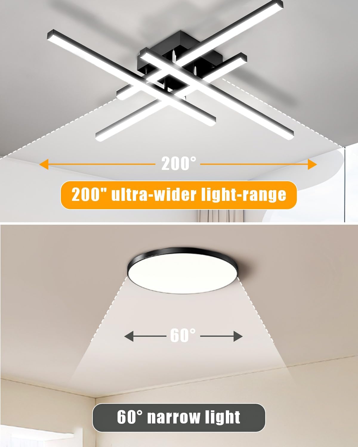 ANYTOP 32W LED Ceiling Light Fixture, 3 Color Dimmable, 24Inch, Aluminum, Model HG71745