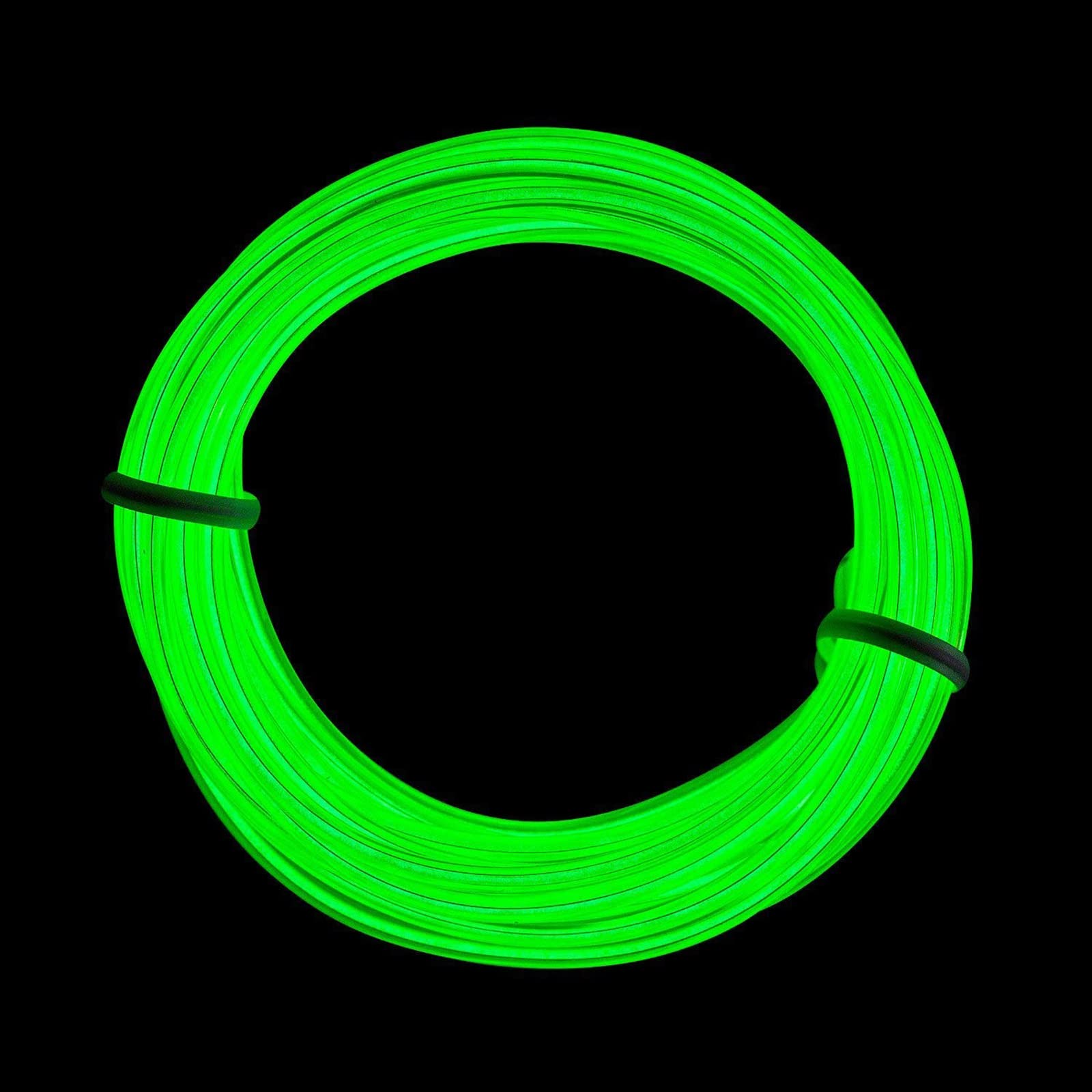 lychee EL Wire Neon Light 15ft Jade Green with Battery Pack, Model 011, for Parties and Halloween Decoration