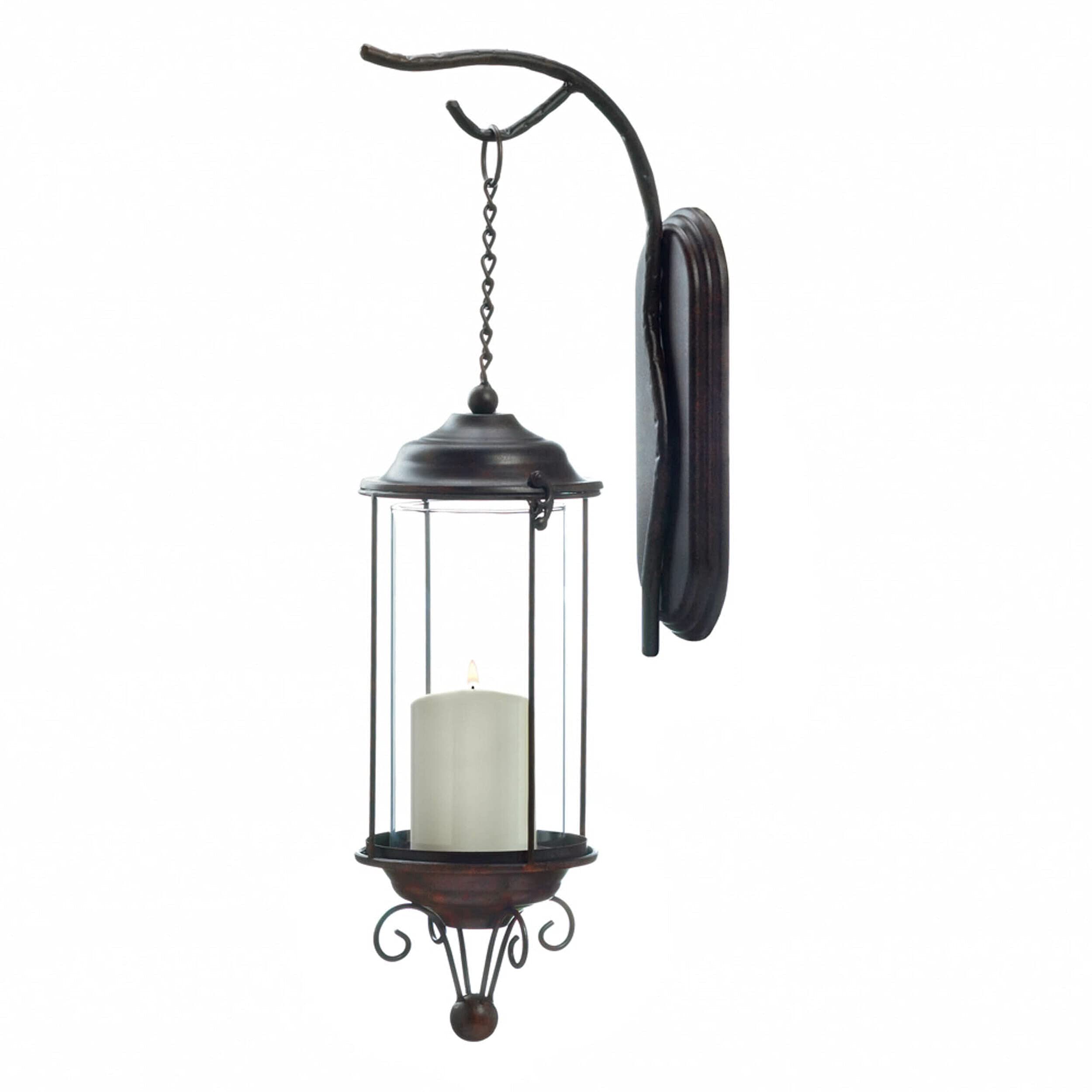 Zings & Thingz 57074182 Antique Iron Hanging LAMP, Brown
