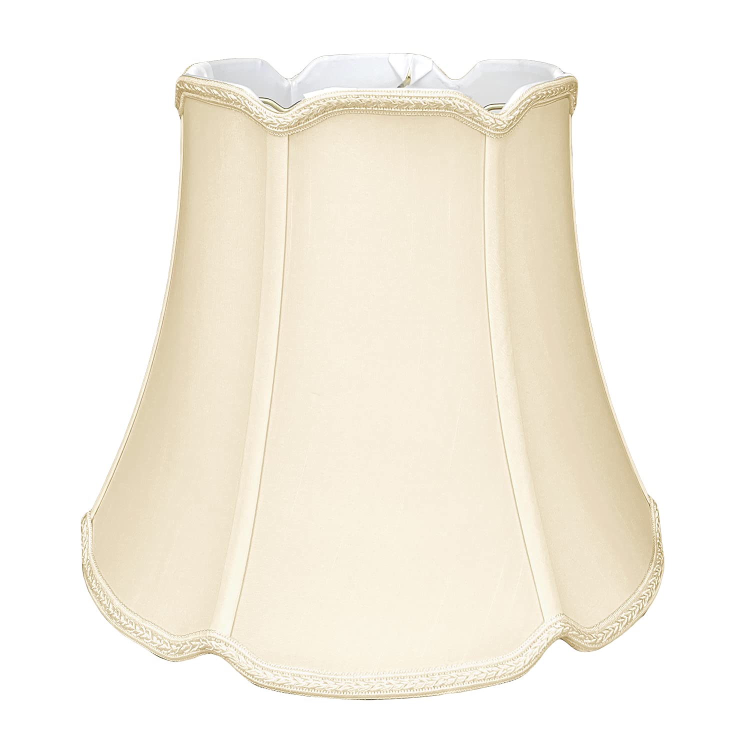 Royal Designs Tapered Drum w V-Notch Top and Bottom Designer Lamp Shade, Eggshell, 10x16x14