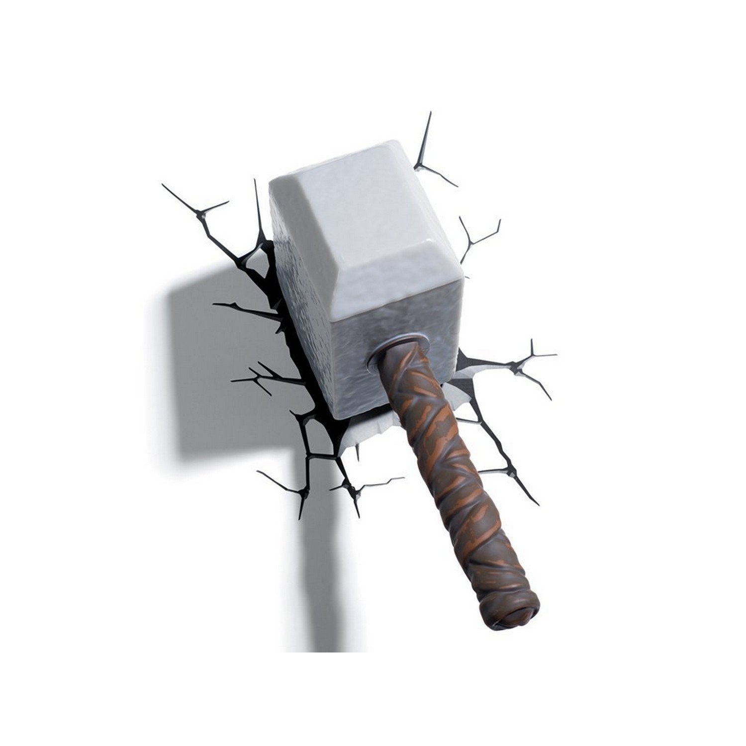 Marvel 3D Deco Light - Avengers Thor Hammer, Plastic, One Size, Grey/Brown, Model 816733002170