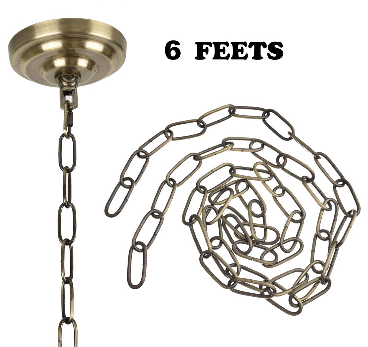 Sangle Soppfy Vingage Canopy Kit And Pendant Light Fixture Chain For Chandelier Or Swag Light Fixtures,Maximum Weight Of 60 Poun