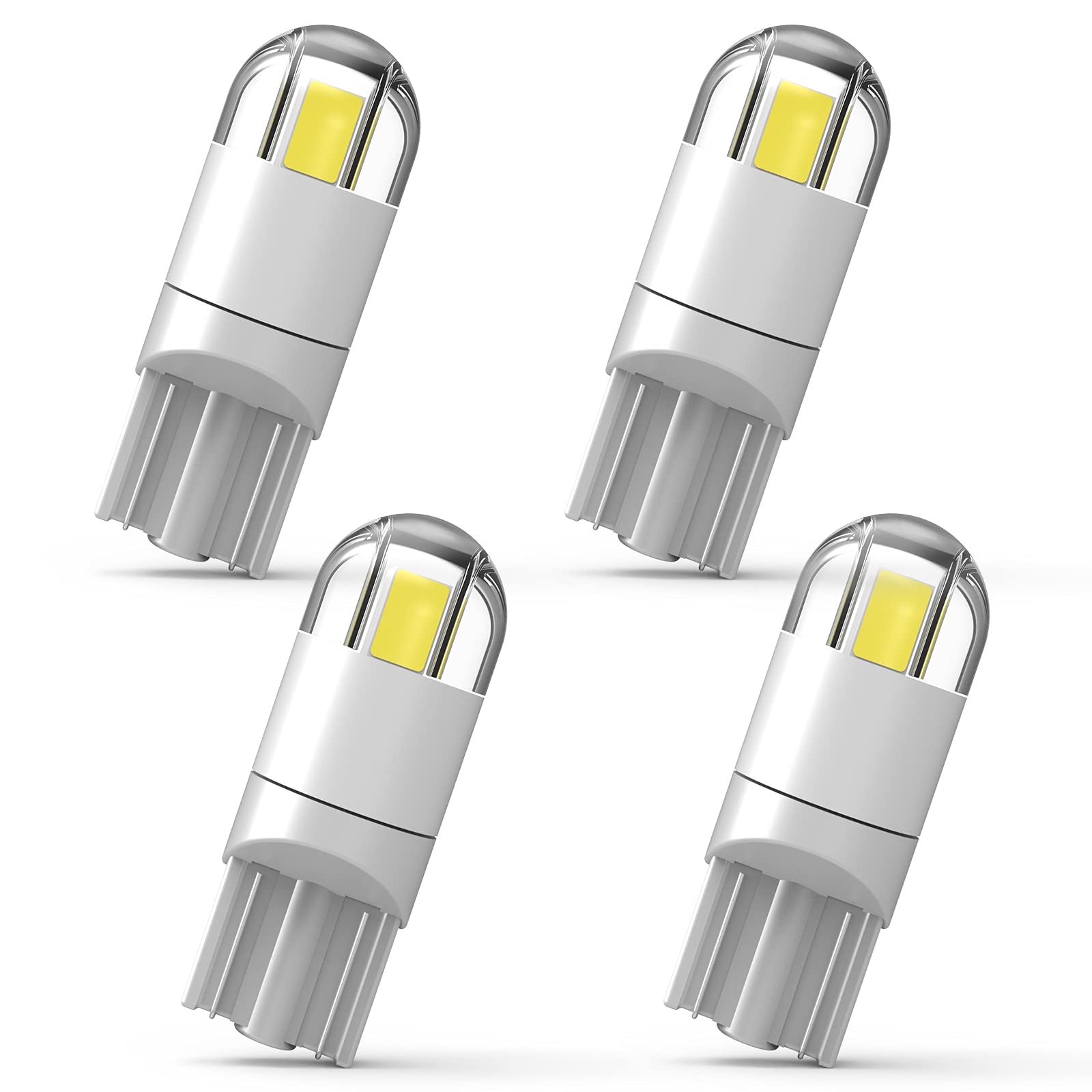 Weimeltoy 194 Led Car Bulb 3030 Chipset 2Smd T10 194 168 W5W Led Wedge Light Bulb 1.5W 12V License Plate Light Courtesy Step Light Trunk Lamp Clearance Lights(4Pcs )