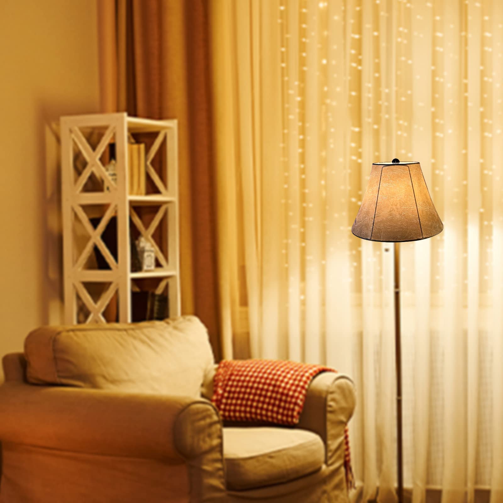 Tootoo Star   Sheepskin Lamp Shades Set Of 2, 6X12X8.5, Spider Fitter,   Sheep Leather