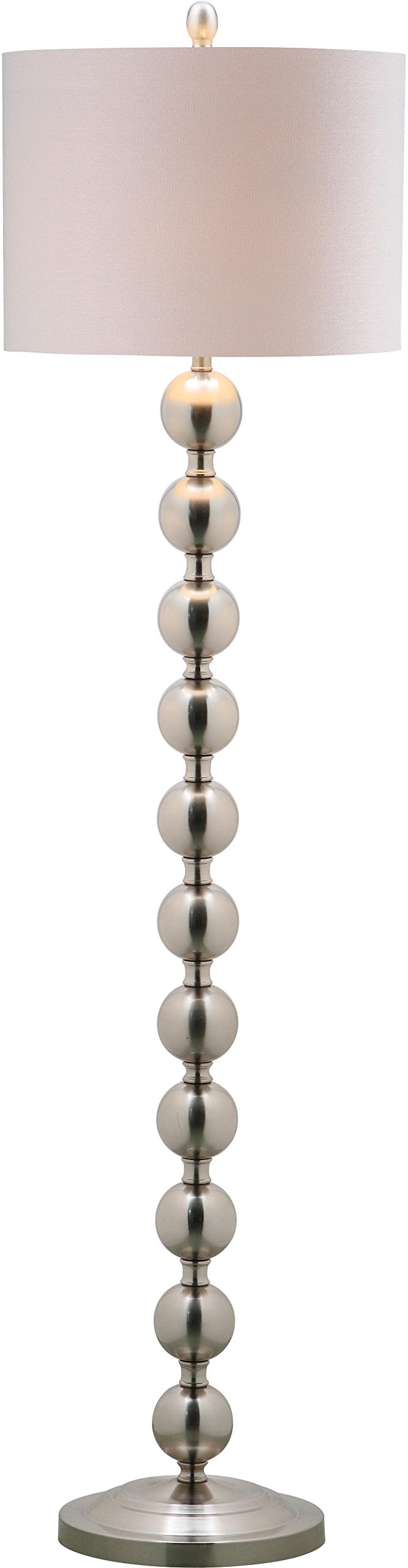 SAFAVIEH Lighting Collection Reflections Modern Farmhouse Stacked Ball Nickel 59-inch Living Room Bedroom Home Office Standing F