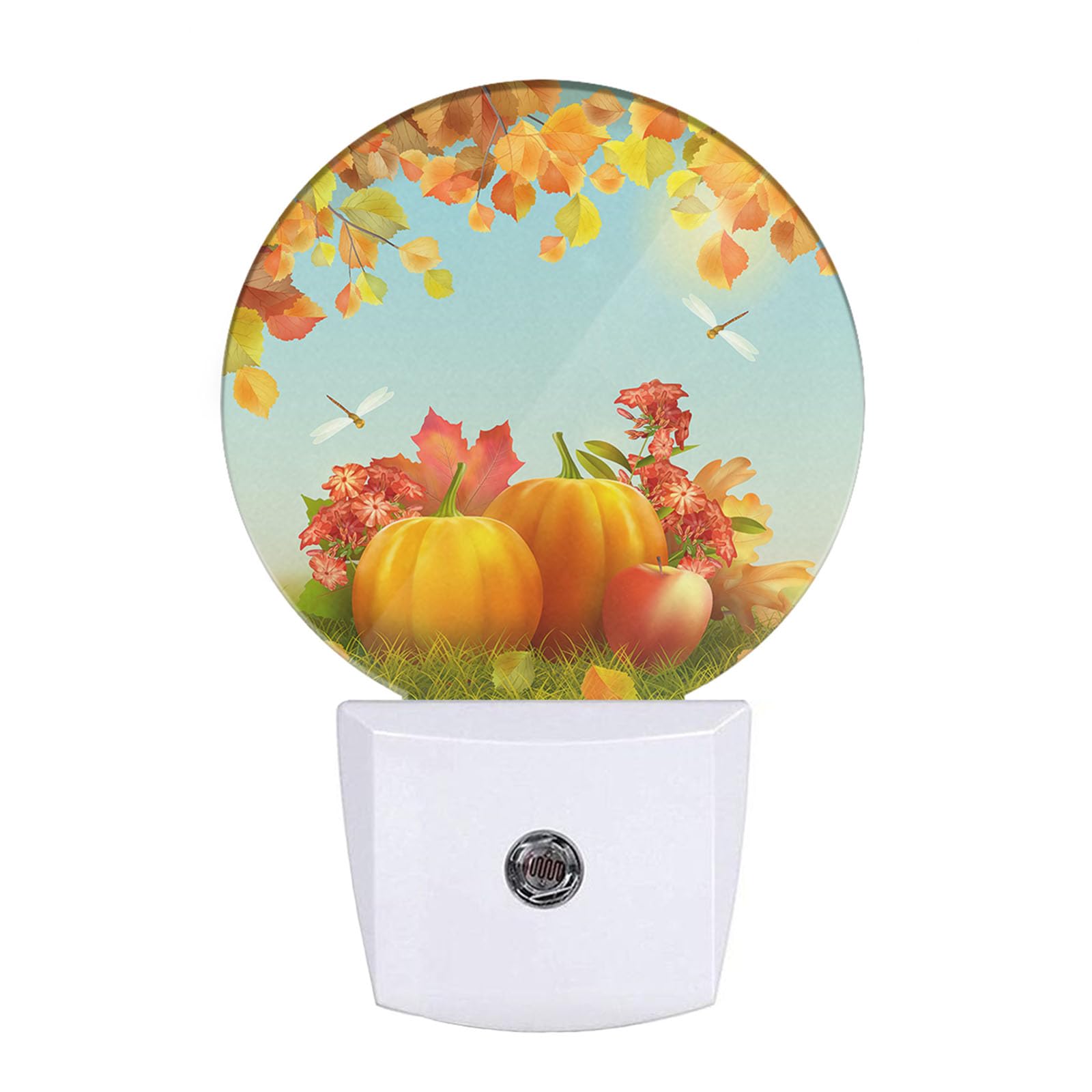 Uanvaha Plug-in Night Light, Auto On/Off, 1.6inD x 3inW x 4.8inH, Multi-colored, Model LEDLAMP3001