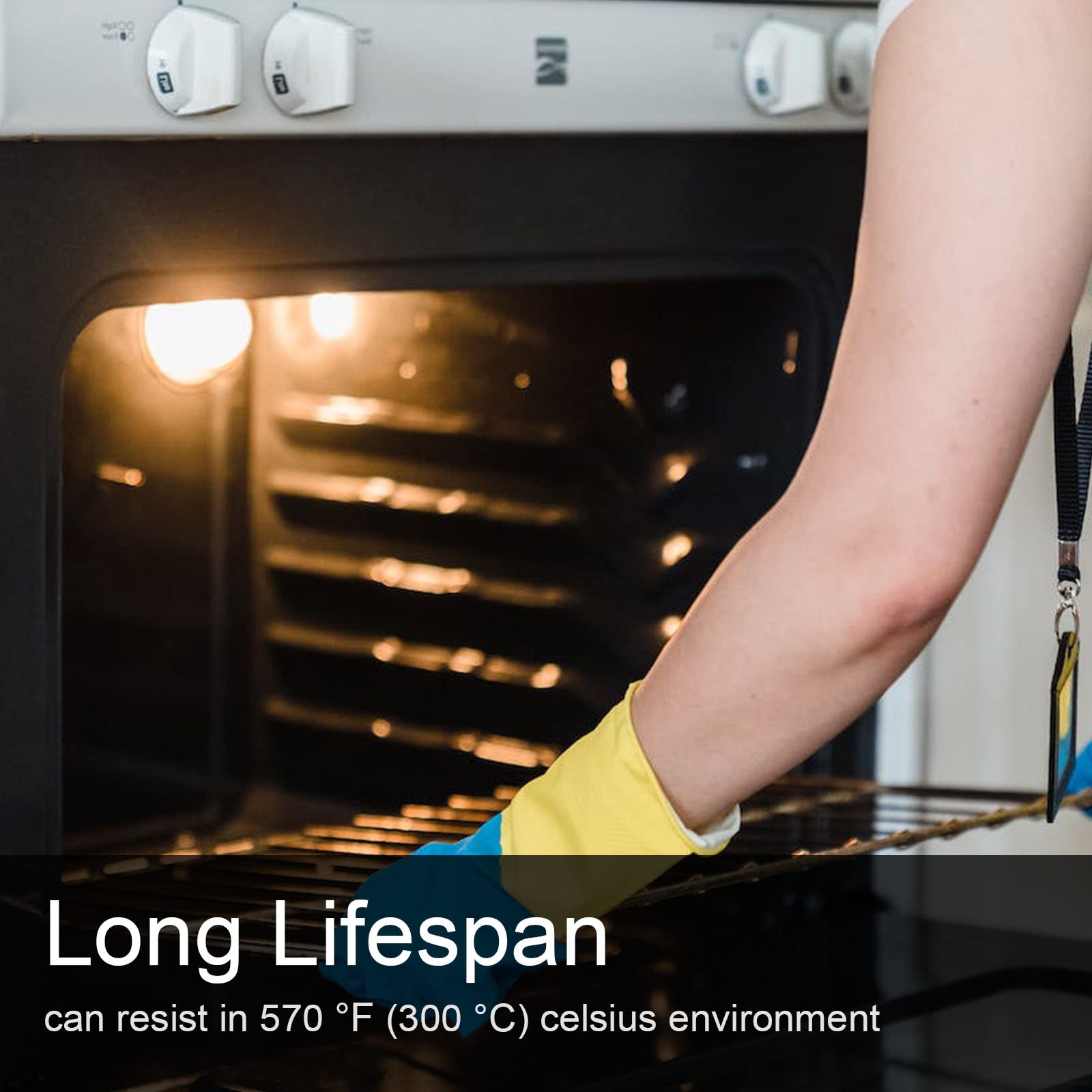 Visther 40W Oven Light Bulb G45, Dimmable Clear Glass, 2-Pack, High Temp For Oven & Microwave