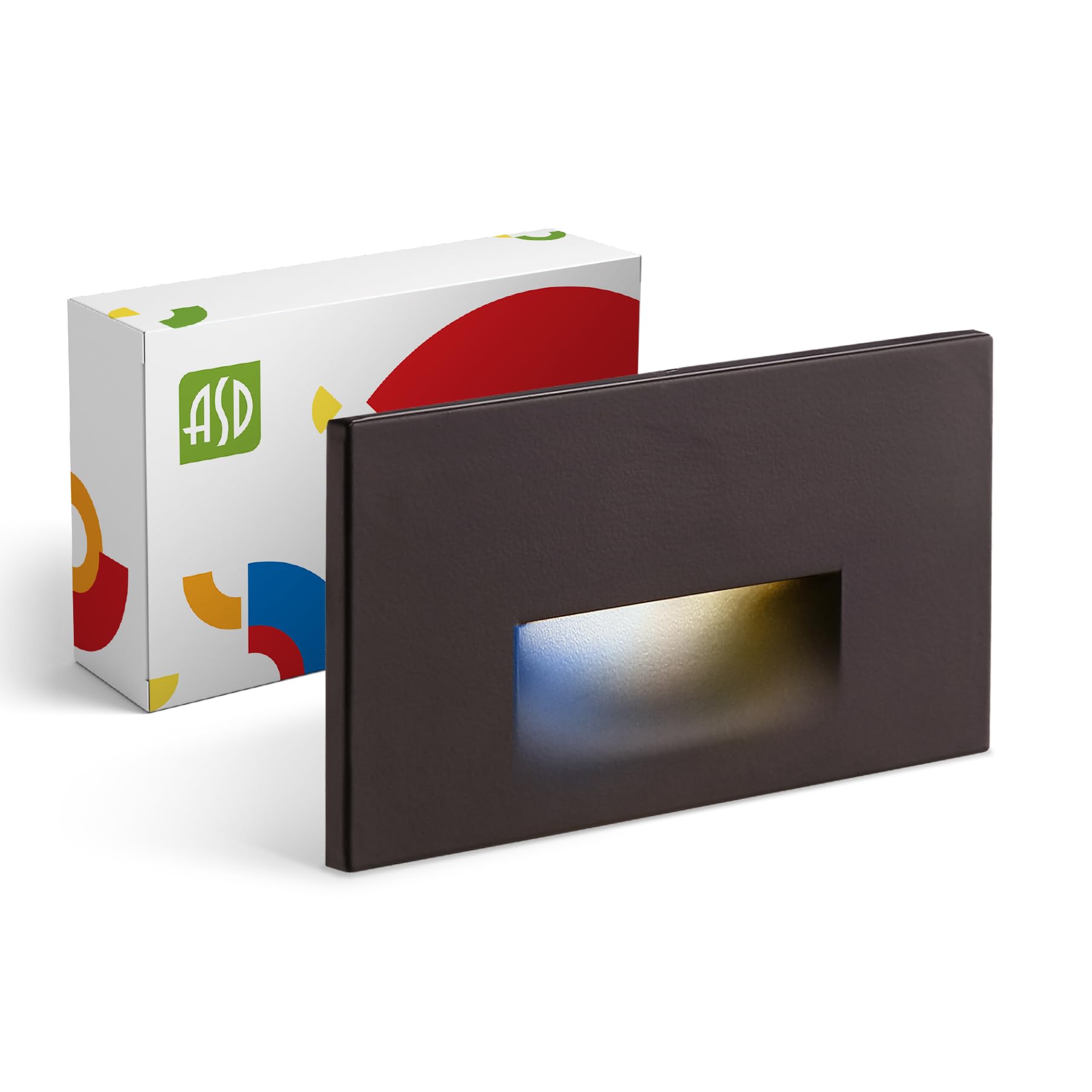 ASD LED Recessed Step Light Fixture | 3W 120LM 3000K-5000K 120V | 3CCT, Dimmable, Waterproof, ETL Listed | Outdoor-Indoor Stair 