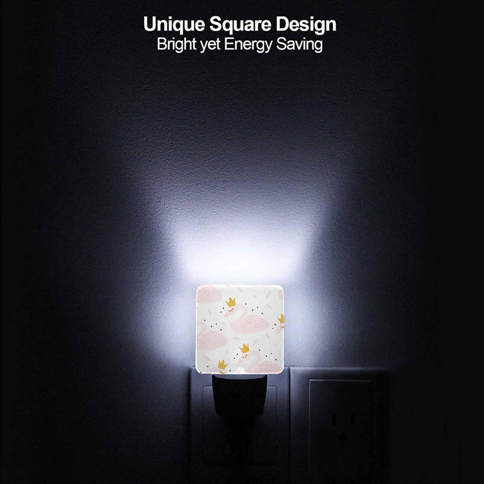 Chrobak LED Night Light - Cute Cartoon Swan, Dusk to Dawn Sensor, White, Model WML-Night-Light-231023-105