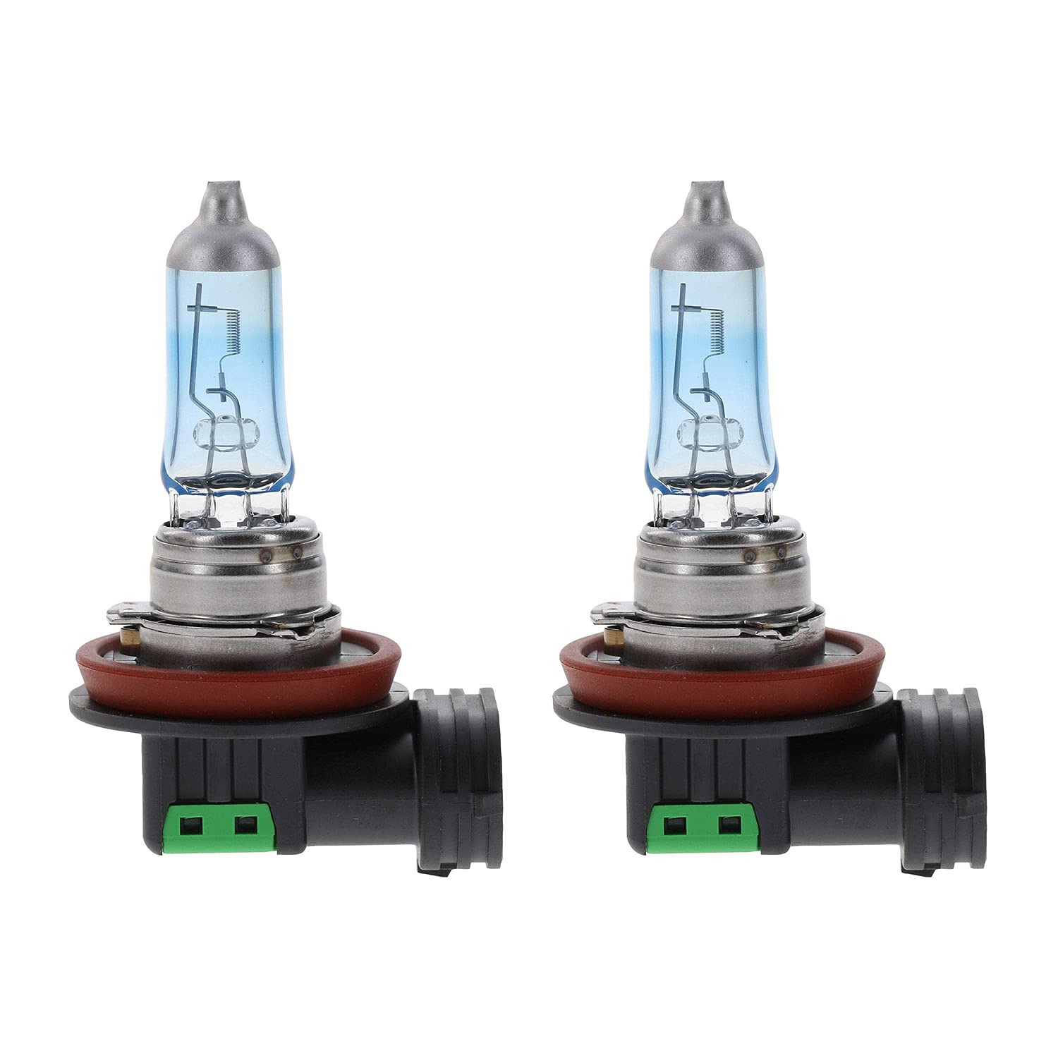 Philips Automotive Lighting H11 Headlight Bulb, CrystalVision Platinum, Pack of 2, White