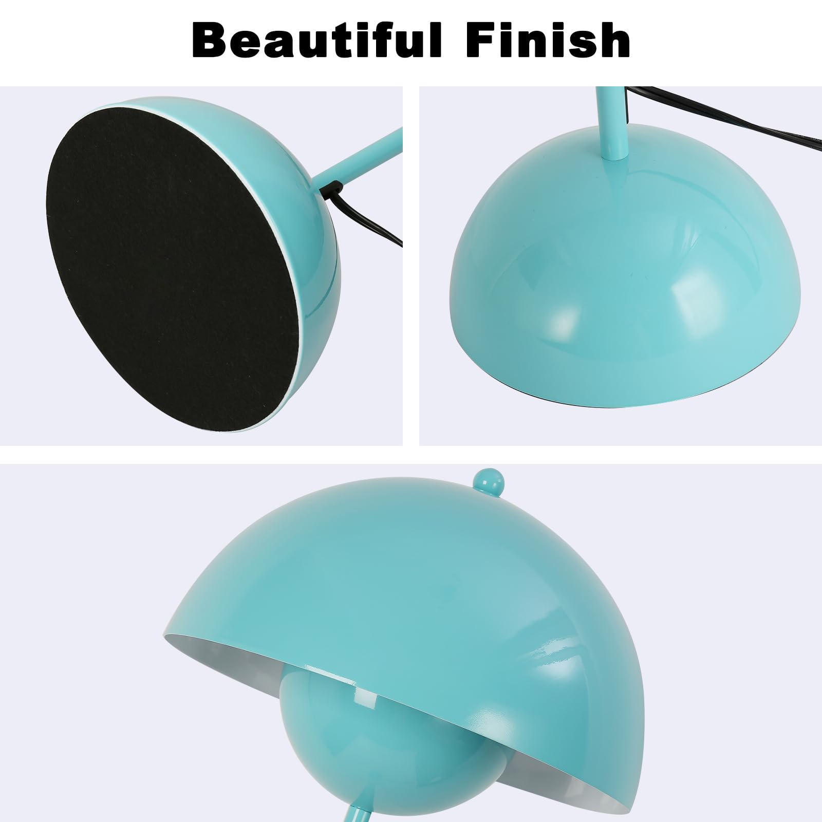 COSYLUX Modern Floor Lamp - Industrial Tall Standing Lamp, Metal Shade, Turquoise Blue, Ideal for Living Room, Bedroom, Office, Nursery