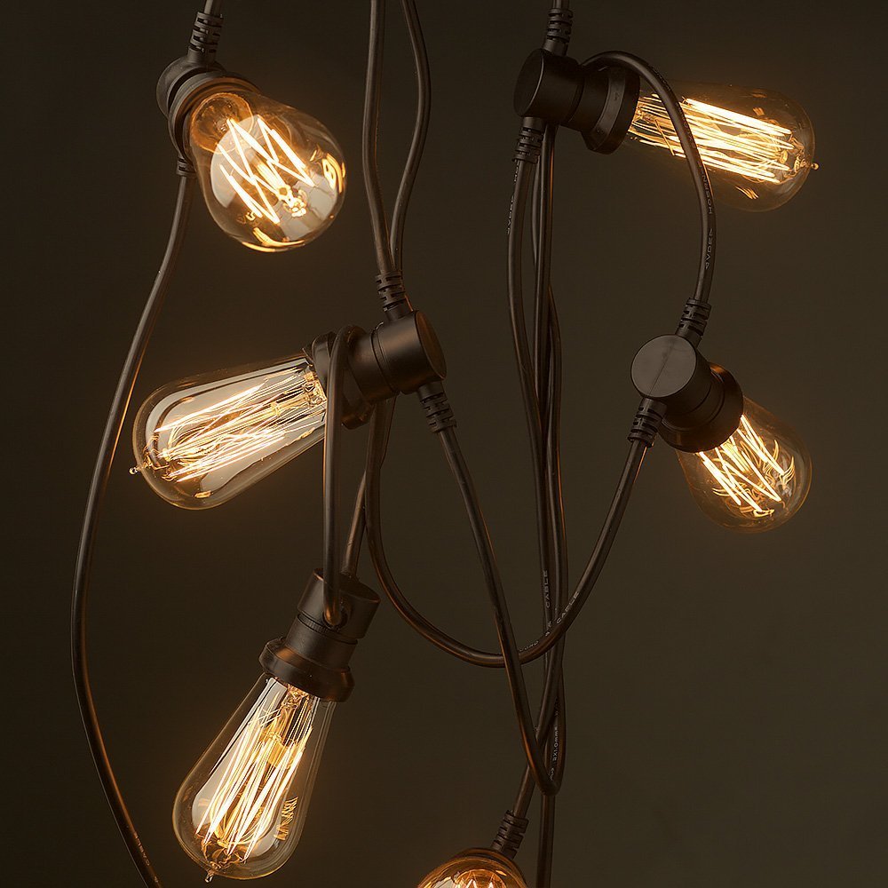 CTKcom Vintage Edison Light Bulbs - 40W ST58 Squirrel Cage Filament E26/E27 Base - 2 Pack, Glass, Antique Style