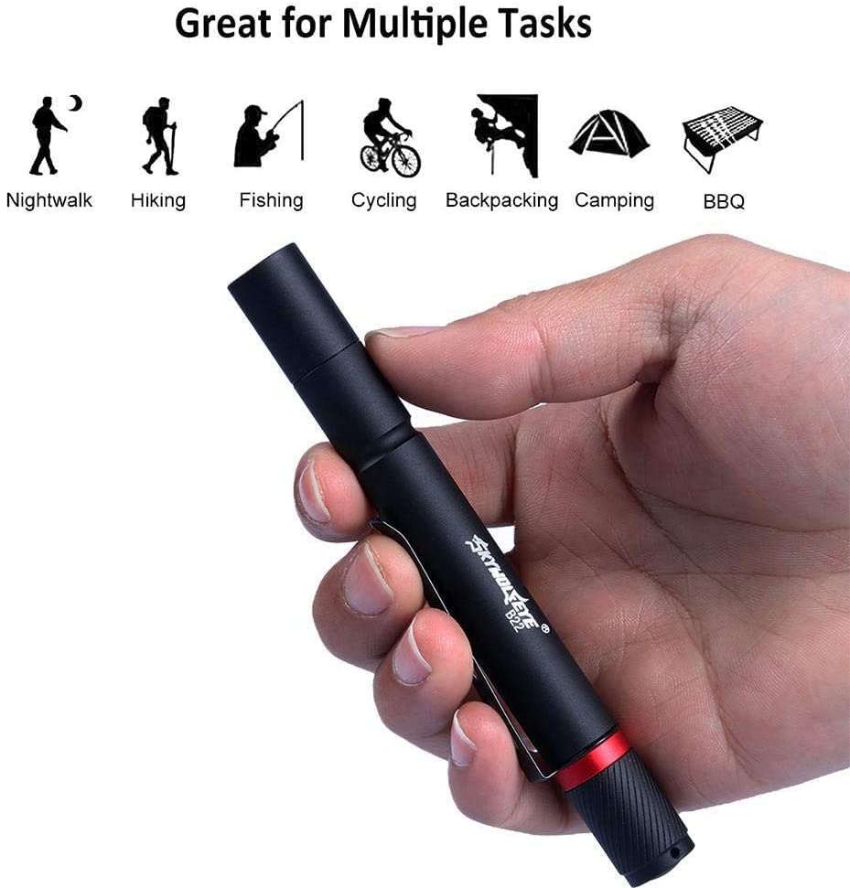 Castnoo 10 Pack Led Pen Flashlight, Pen Light Flashlights Pocket Clip, 3 Mode Penlight, Ultra Bright Mini Pen Lights, Ip67 Small