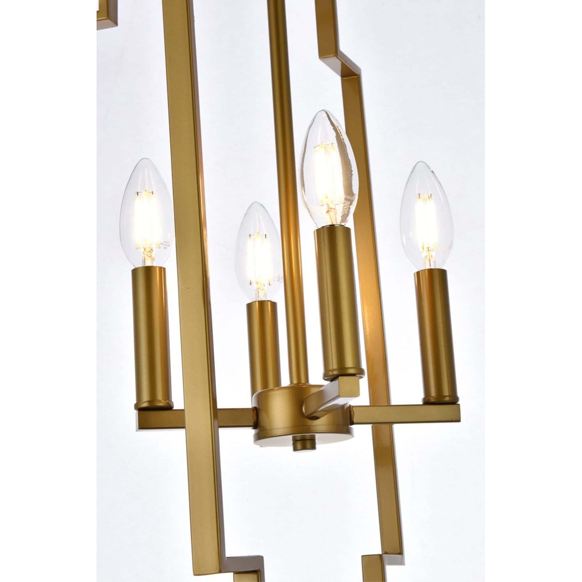 Living District Indoor Modern Home Decorative Bright Ceiling Rosenfeld 4 Lights Pendant in Brass