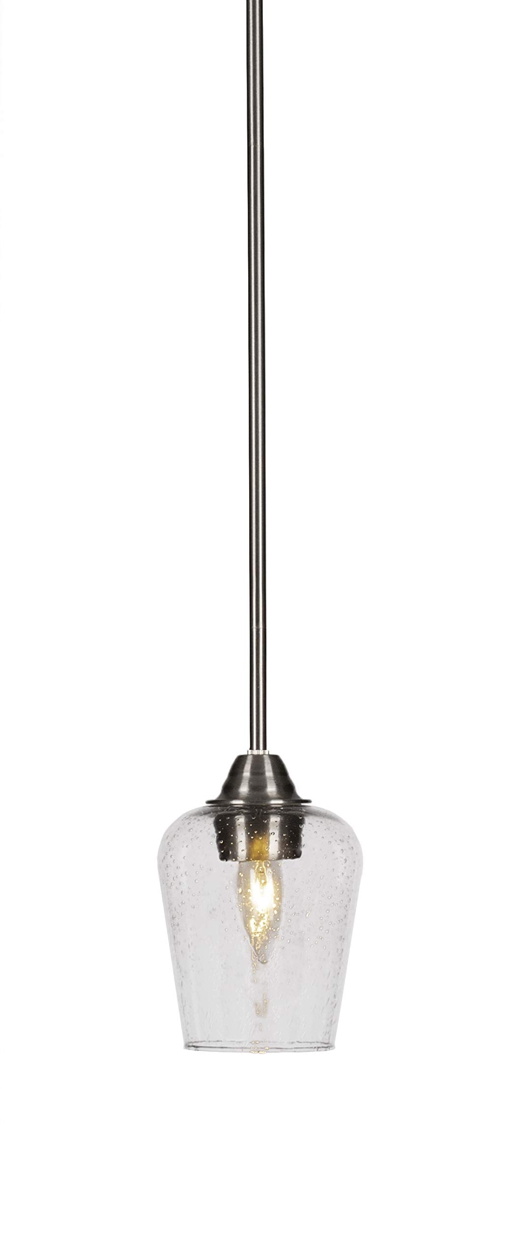 Toltec Lighting Paramount 1 Light Mini Pendant in Brushed Nickel (3401-BN-210)