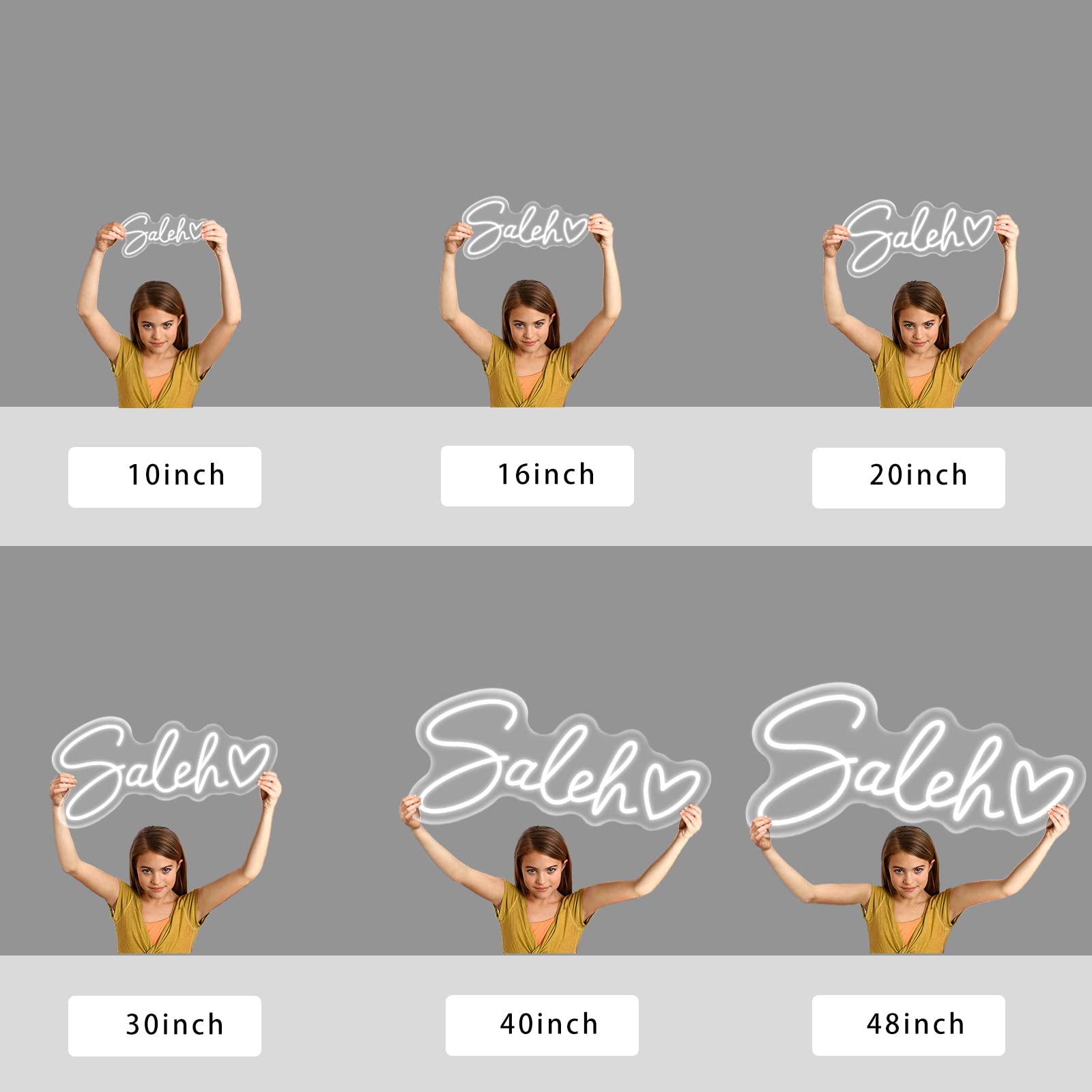 Ibaynawi Custom Neon Signs, Personalized Neon Sign For Wall Decor, Neon Sign Customizable For Bedroom, Wedding, Birthday Party