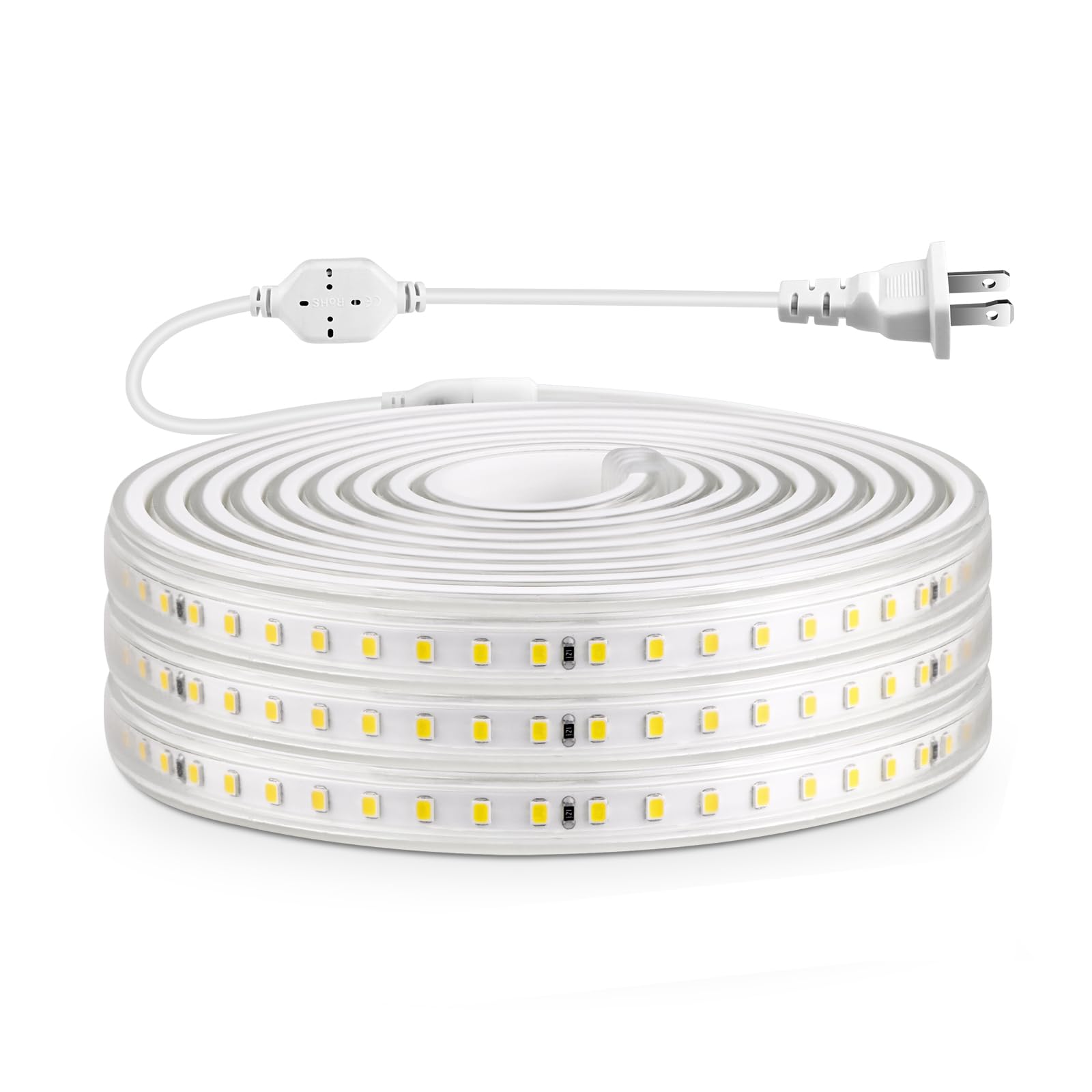 Aimengte 16.4Ft Waterproof Led Strip Lights, 600 Leds, Cool White For Indoor & Outdoor Decor