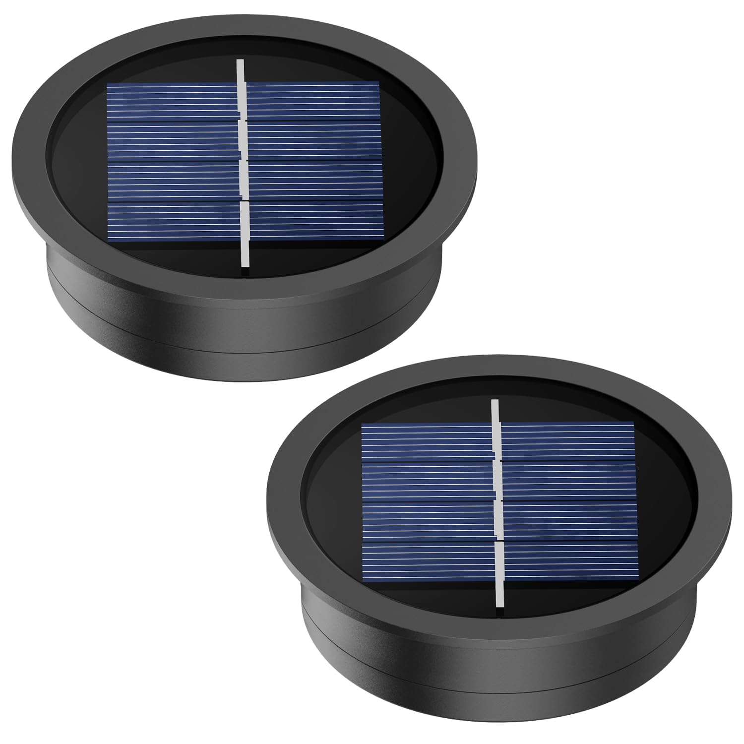 2 Pack Replacement Solar Light Parts(Top Size 2.76 Inches, Bottom Size 2.36 Inches),7 Lumens Warm White Led Waterproof Solar Lig