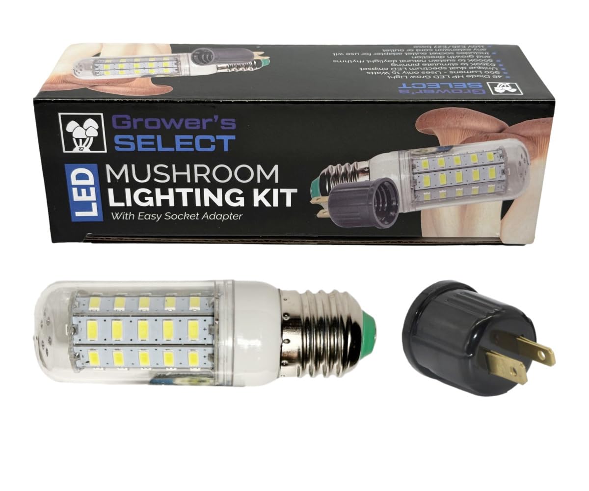 Myco Labs Grower'S Select E26 Led Light | Mushroom Lighting Kit | With Socket Adapter