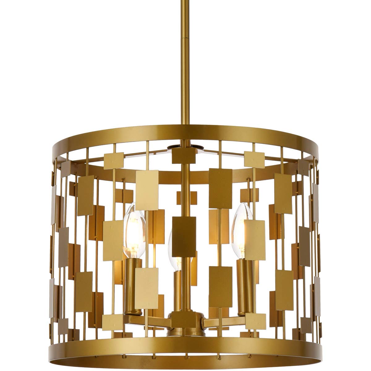 Living District Indoor Modern Home Decorative Bright Ceiling Levante 3 Lights Pendant in Brass