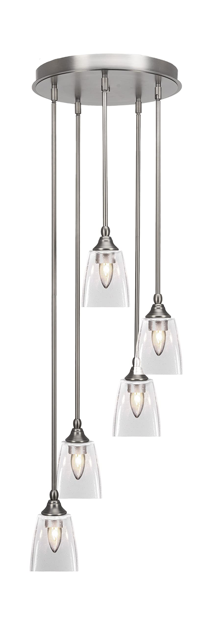 Empire 5 Light Cluster Pendalier in Brushed Nickel Finish (2145-BN-461)