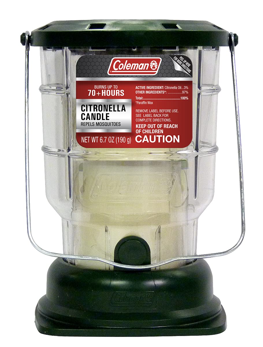 Coleman Citronella Candle Outdoor Lantern - 70+ Hours, 6.7 Ounce ,