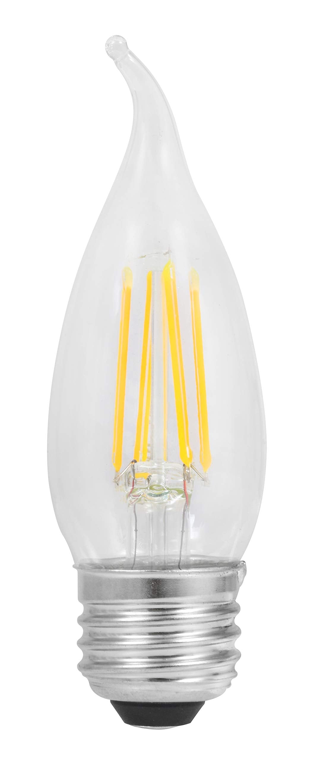 LEDVANCE Sylvania LED TruWave Candelabra Bulb, 60W Soft White, Dimmable, Clear, 2 Pack