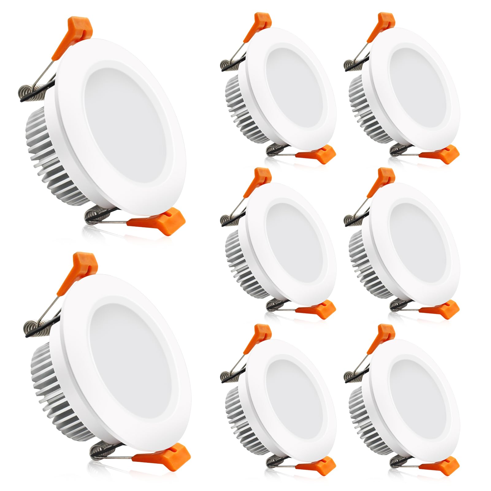 2 Inch Led Downlight  Recessed Lighting Dimmable Ceiling Light  3W  3000K Warm White  Cri80 With Led Driver(35W Halogen Equivalent)  8 Pack