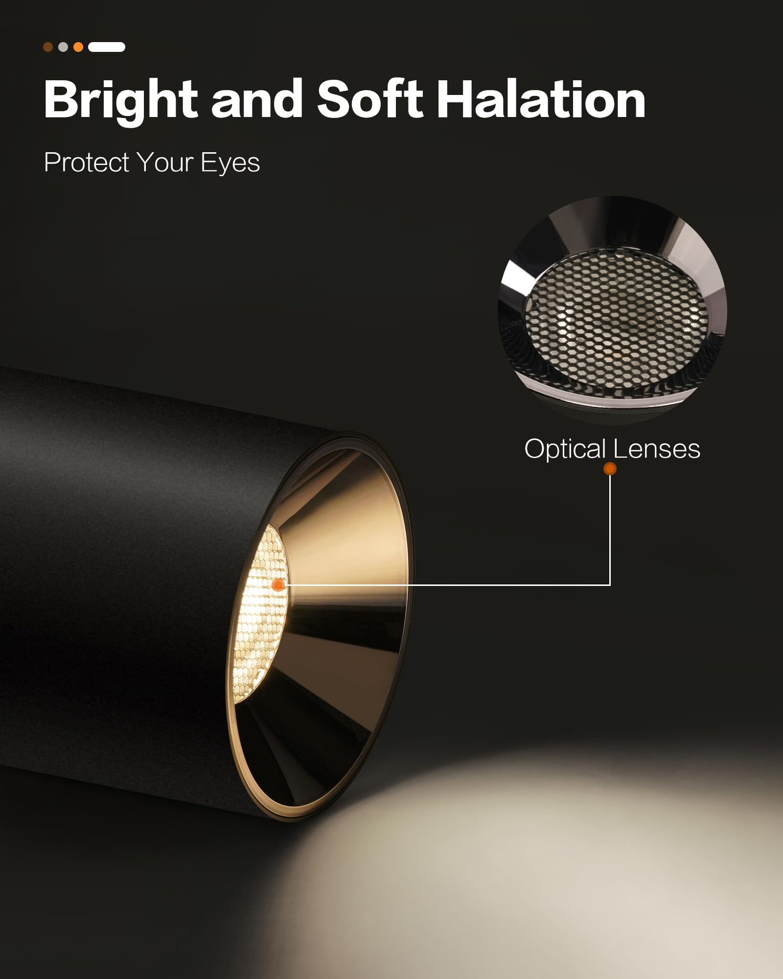 Okeli 20W Dimmable Led Ceiling Light Fixture, 4000K Cylinder, 3 Pack For Home Lighting