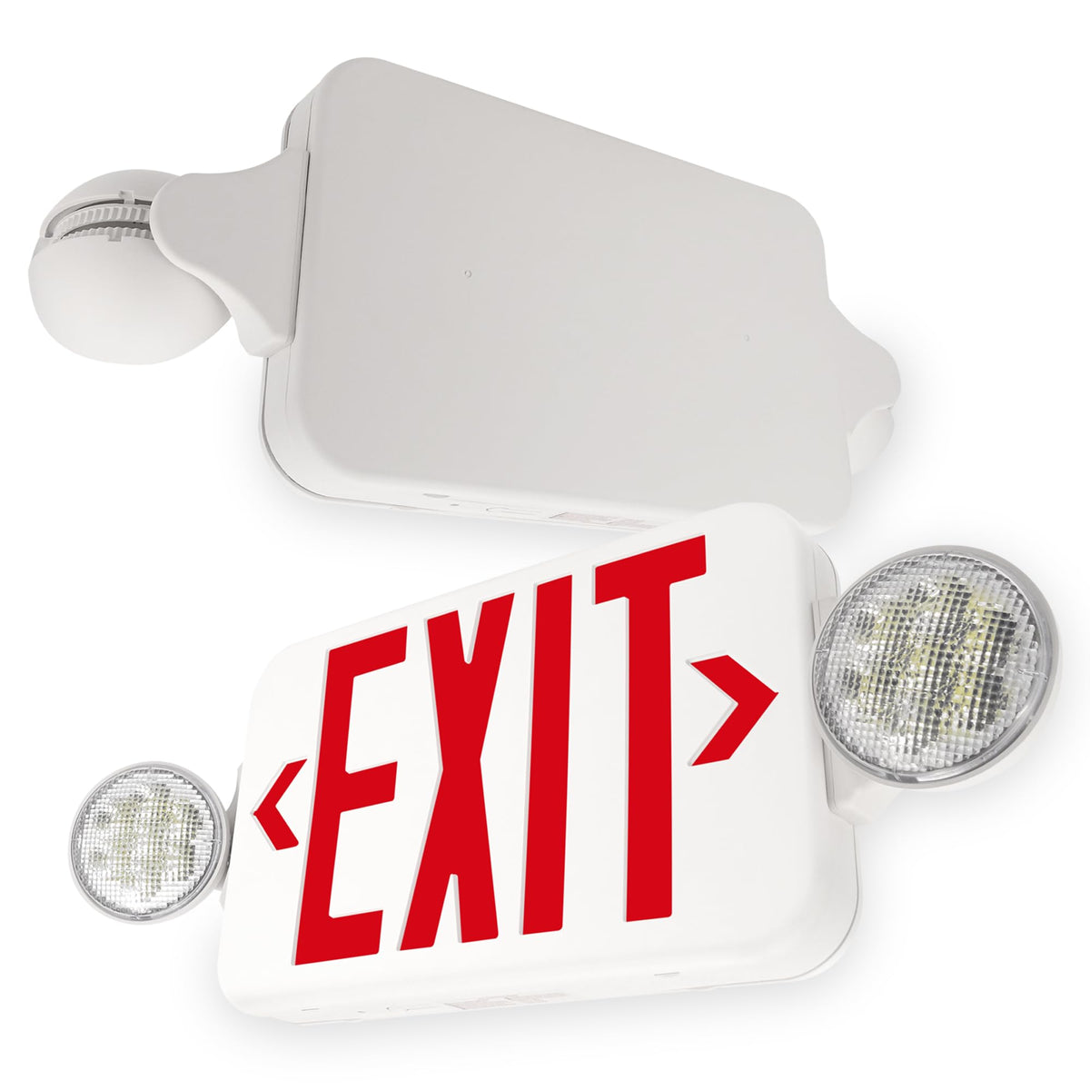 LFI Lights Red Exit Sign with Emergency Lights for Business, Remote ...
