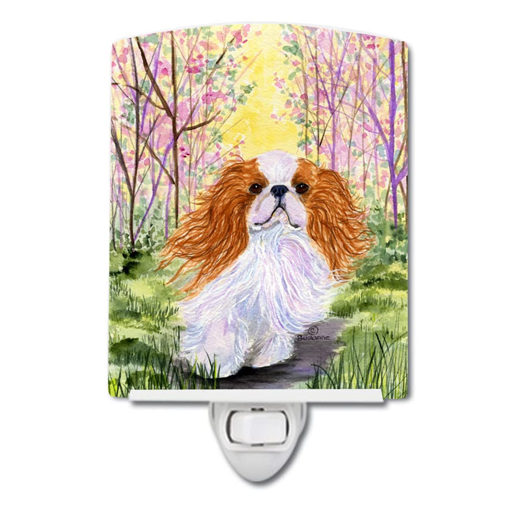 Carolines Treasures Ceramic Night Light, English Toy Spaniel, UL-Certified, 6x4x3 inches, Model SS8613CNL, Multicolor