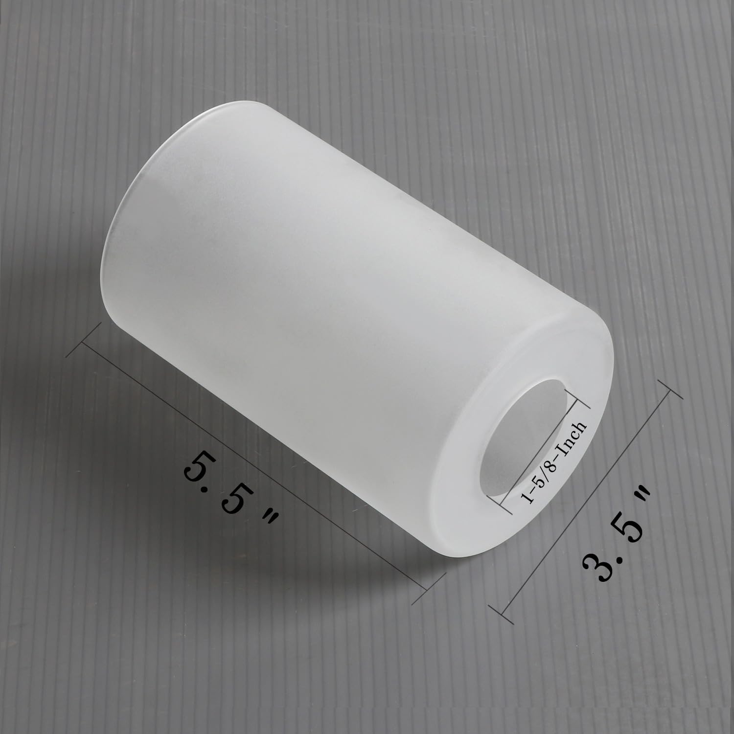 Eumyviv Clear Frosted Glass Lamp Shade, Accessory Glass Fixture Replacement Globe Or Lampshade With 1-5/8-Inch Fitter Opening (A