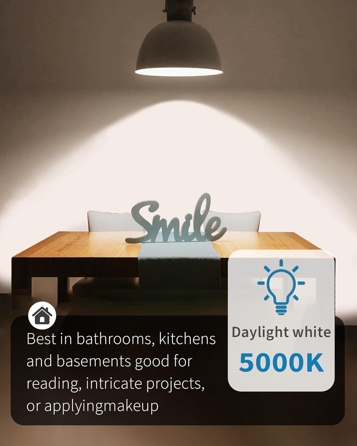 TJOY LED Light Bulbs A19, 100W Equivalent, 5000K Daylight, 15W, 1500 Lumens, E26 Base, 3 Pack