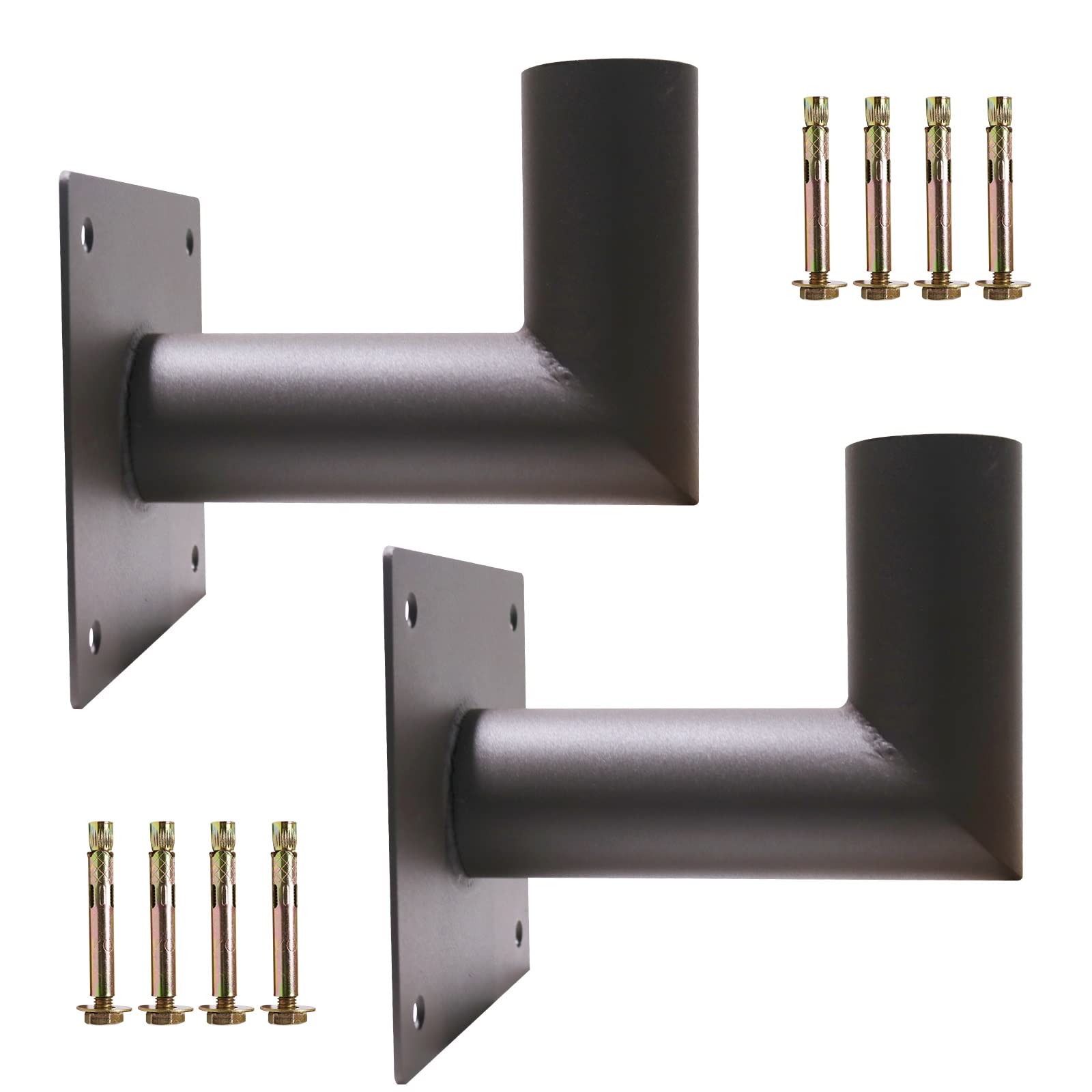 JC-LGL 90 Degree Wall Mount Bracket with 2-3/8in OD Tenon, Tenon Adapter L Shape Wall Mounted Adapter for LED Street Lights Park