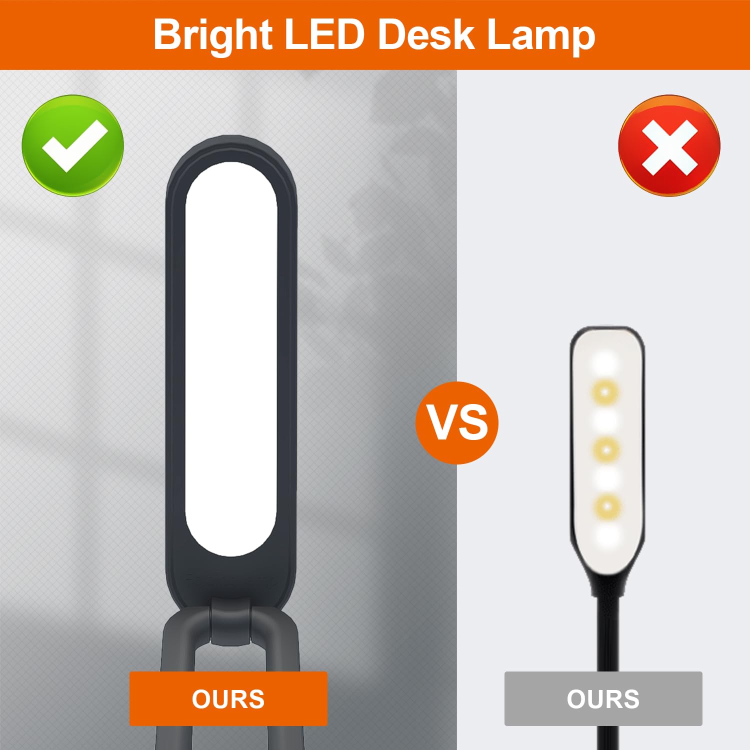 Giryuhd LED Desk Lamp - Rechargeable & Portable, 3 Brightness, 6.8x1.8x1.6in, Black-2Pack, Model A211,
