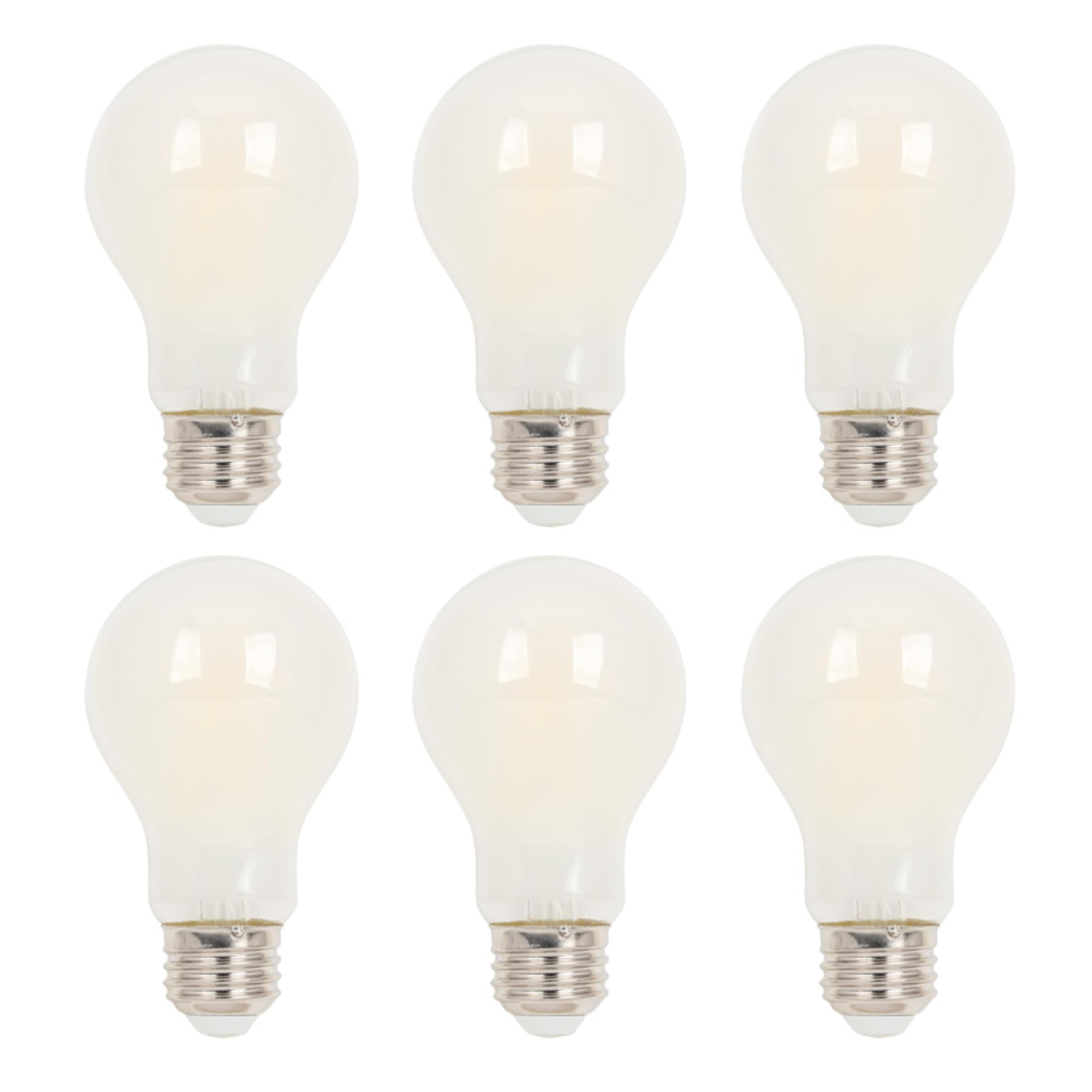 Westinghouse Lighting 5326020 6.5 Watt (60 Watt Equivalent) A19 Dimmable Soft White Filament LED Light Bulb, Medium Base, 6 Pack