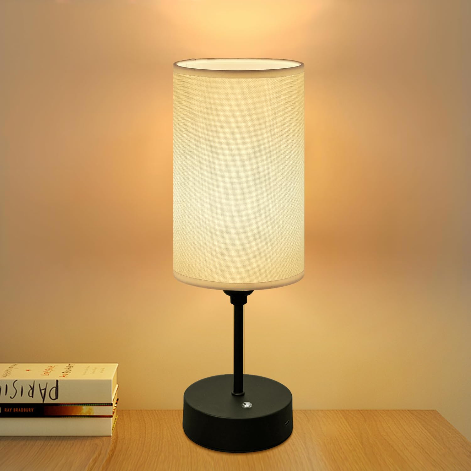 Cordless Lamps Table Lamp Warm Small Light Bedroom Office Desk Battery Operated Rechargeable Dimmable Touch 5000mah Led Portable